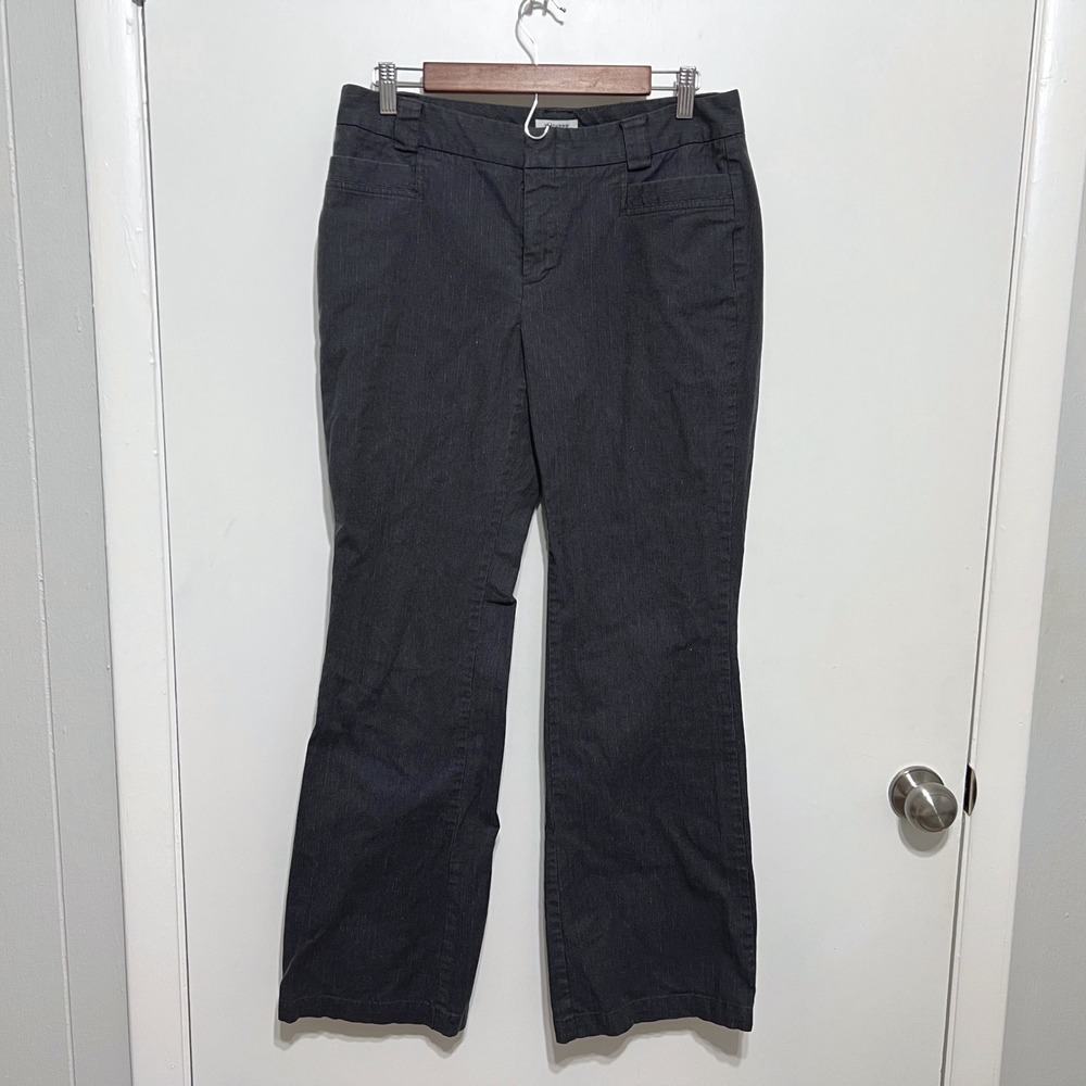 Dockers Rachael Bootcut Pants Womens Size 10 Gray Pinstripe Favorite Fit Stretch